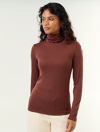 Sous-pull uni laine mélangée