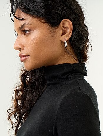 Sous-pull uni laine mélangée