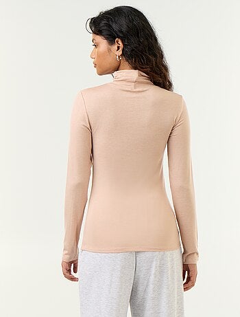 Sous-pull uni laine mélangée