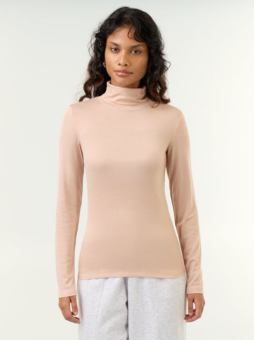 Sous-pull uni laine mélangée - Kiabi
