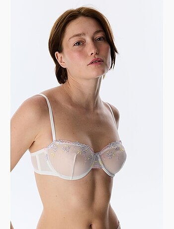 Soutien-gorge à broderie florale et armatures penti