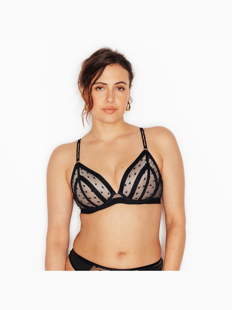 Soutien-gorge ampliforme plunge Amy - RougeGorge Lingerie Noir - Kiabi