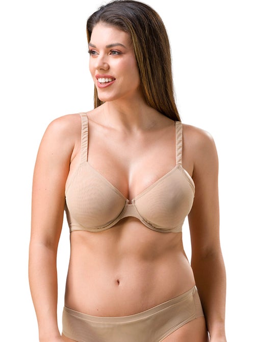Soutien-gorge armaturé balconnet lust peau - Kiabi