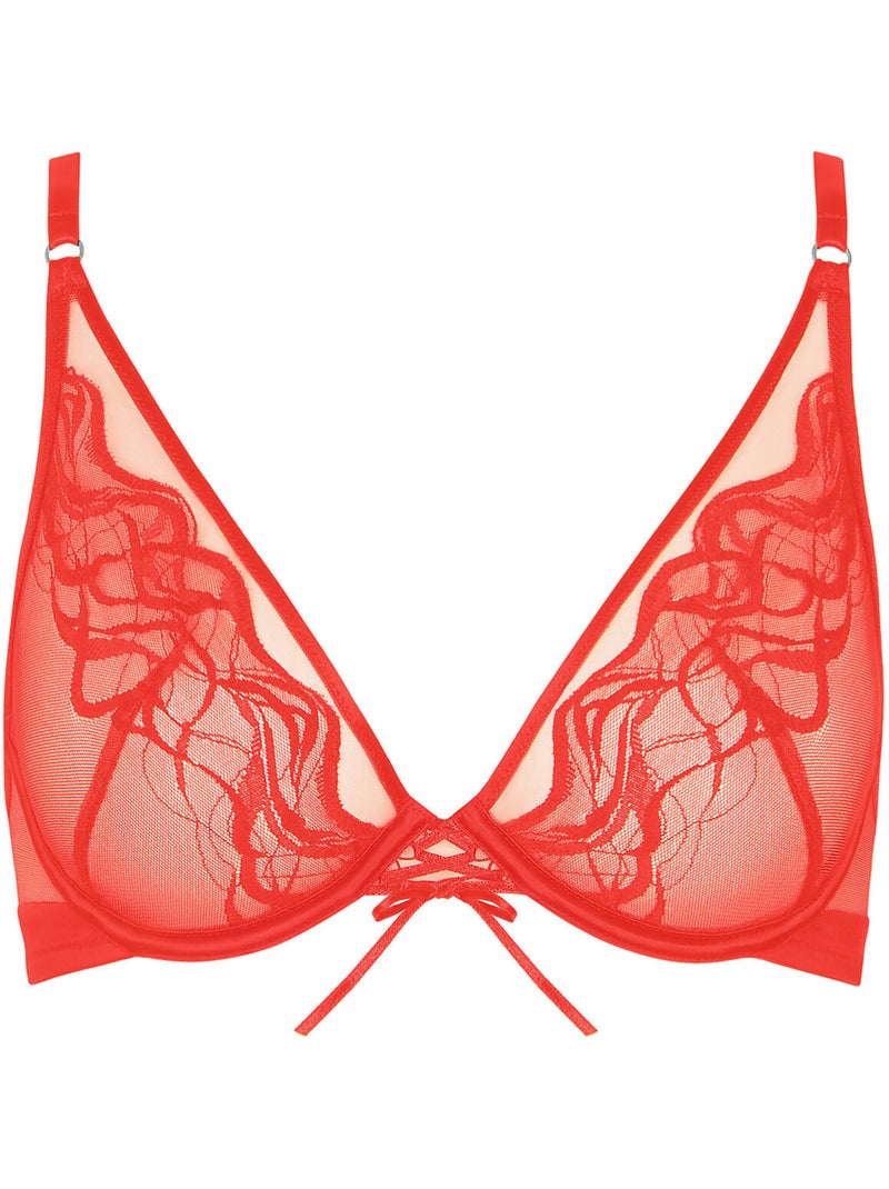 Soutien-gorge armaturé dione Rouge - Kiabi