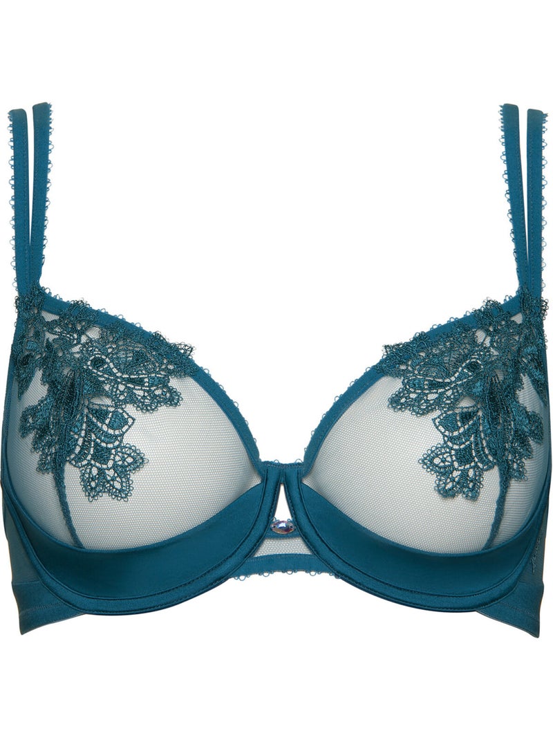 Soutien-gorge armaturé peony Bleu turquoise - Kiabi