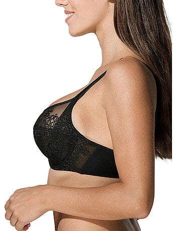 Soutien-gorge balconnet armaturé baroc noir