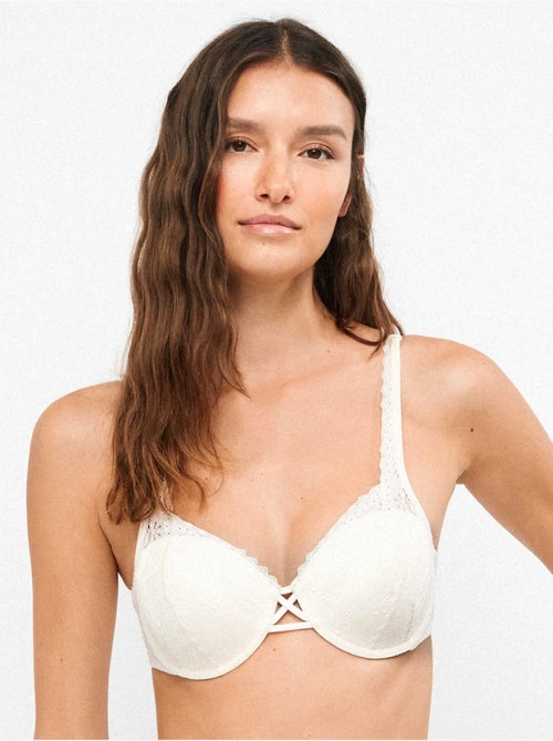 Soutien-gorge balconnet en tissu de dentelle bonnets b, c et d - Kiabi