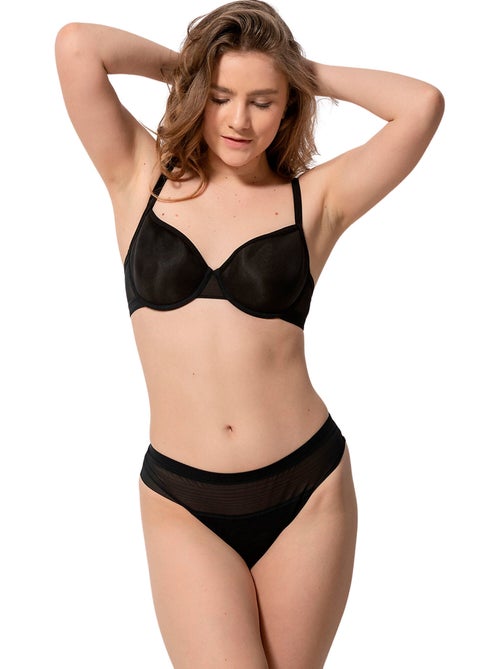 Soutien-gorge balconnet spacer lust noir - Kiabi