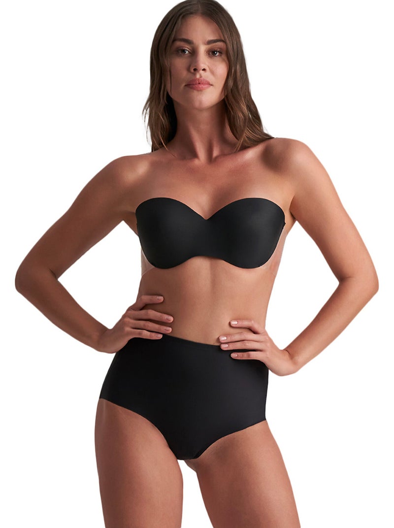 Soutien-gorge bandeau adhésif préformé armaturé glam Noir - Kiabi