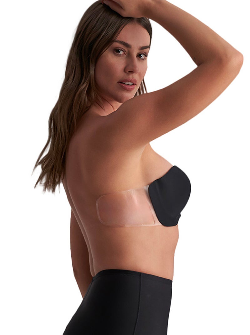 Soutien-gorge bandeau adhésif sans coutures diva Noir - Kiabi