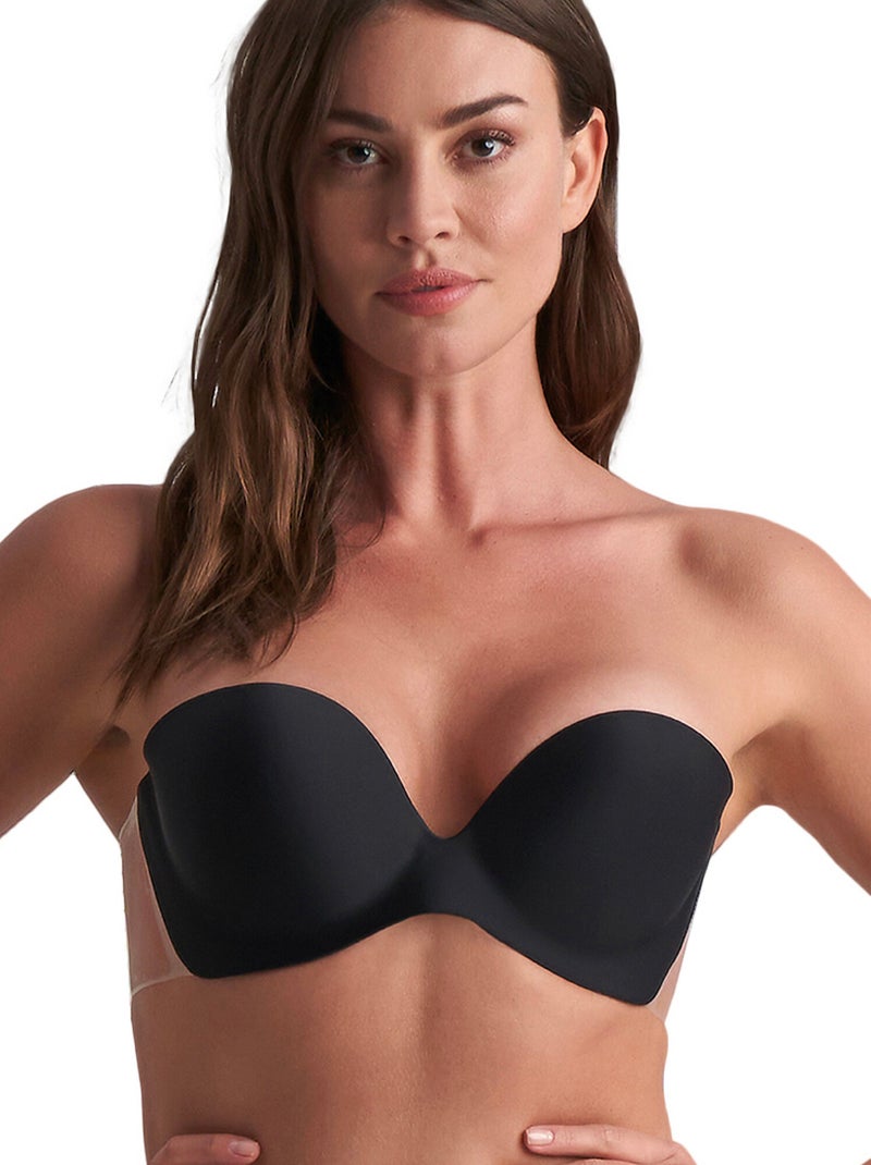 Soutien-gorge bandeau adhésif sans coutures diva Noir - Kiabi