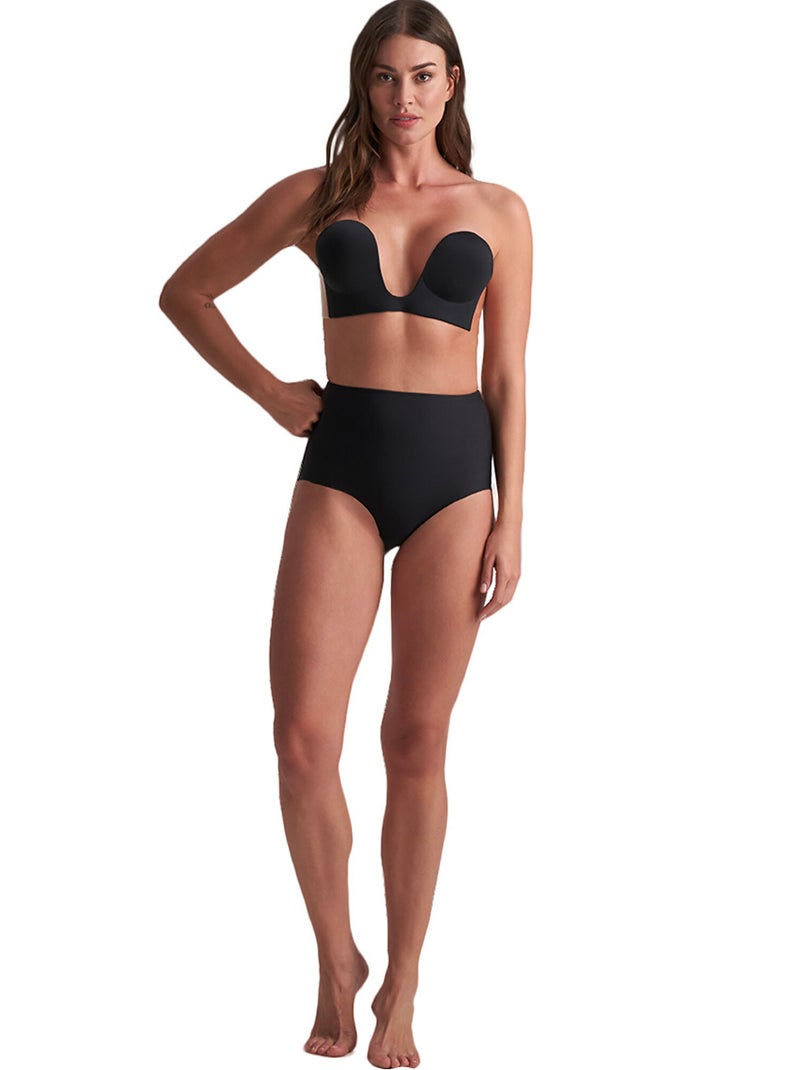 Soutien-gorge bandeau adhésif sans coutures u-style Noir - Kiabi