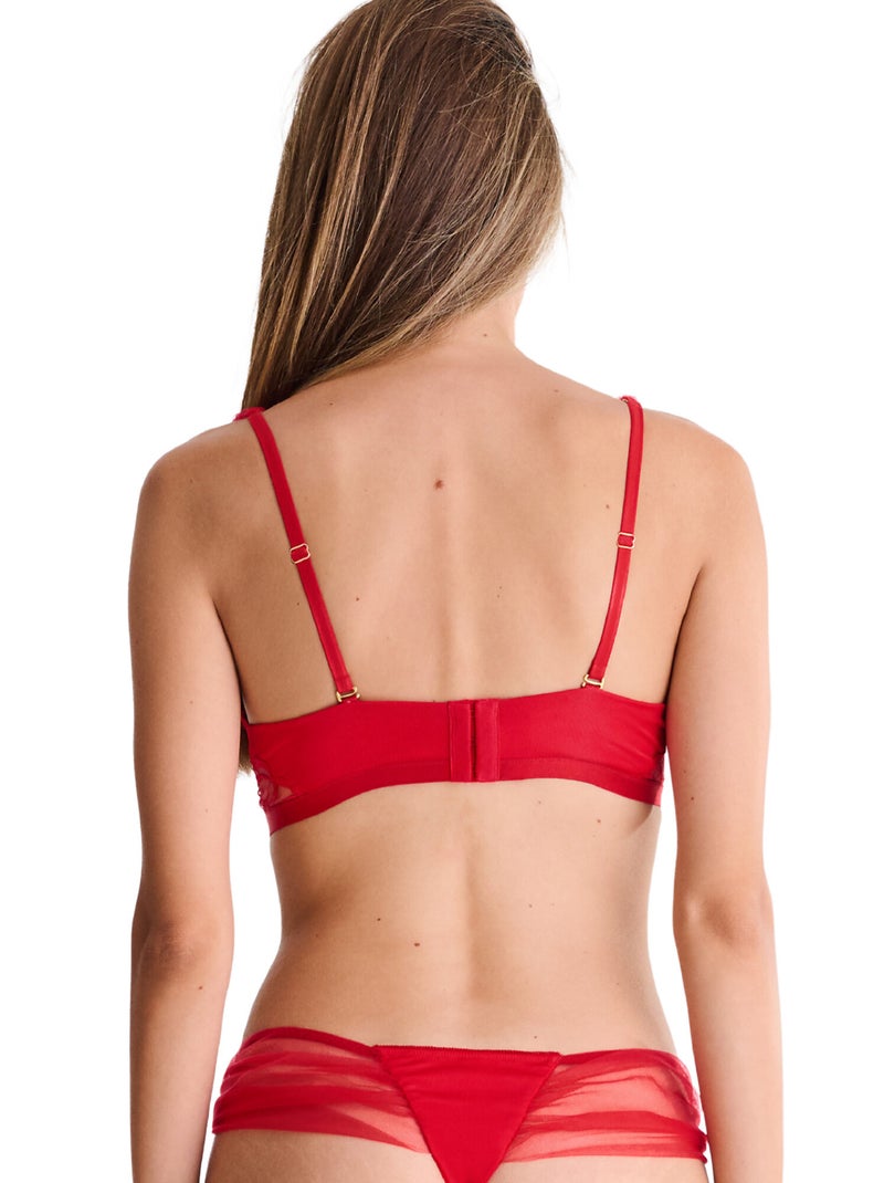 Soutien-gorge bandeau balconnet multipositions miracle Rouge - Kiabi