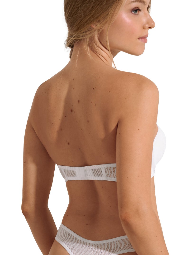Soutien-gorge bandeau balconnet préformé nikki Blanc - Kiabi