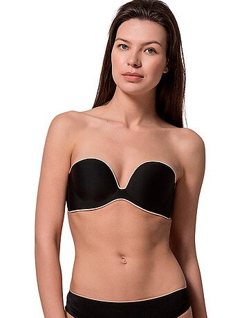 Soutien-gorge bandeau décolleté miracle one noir