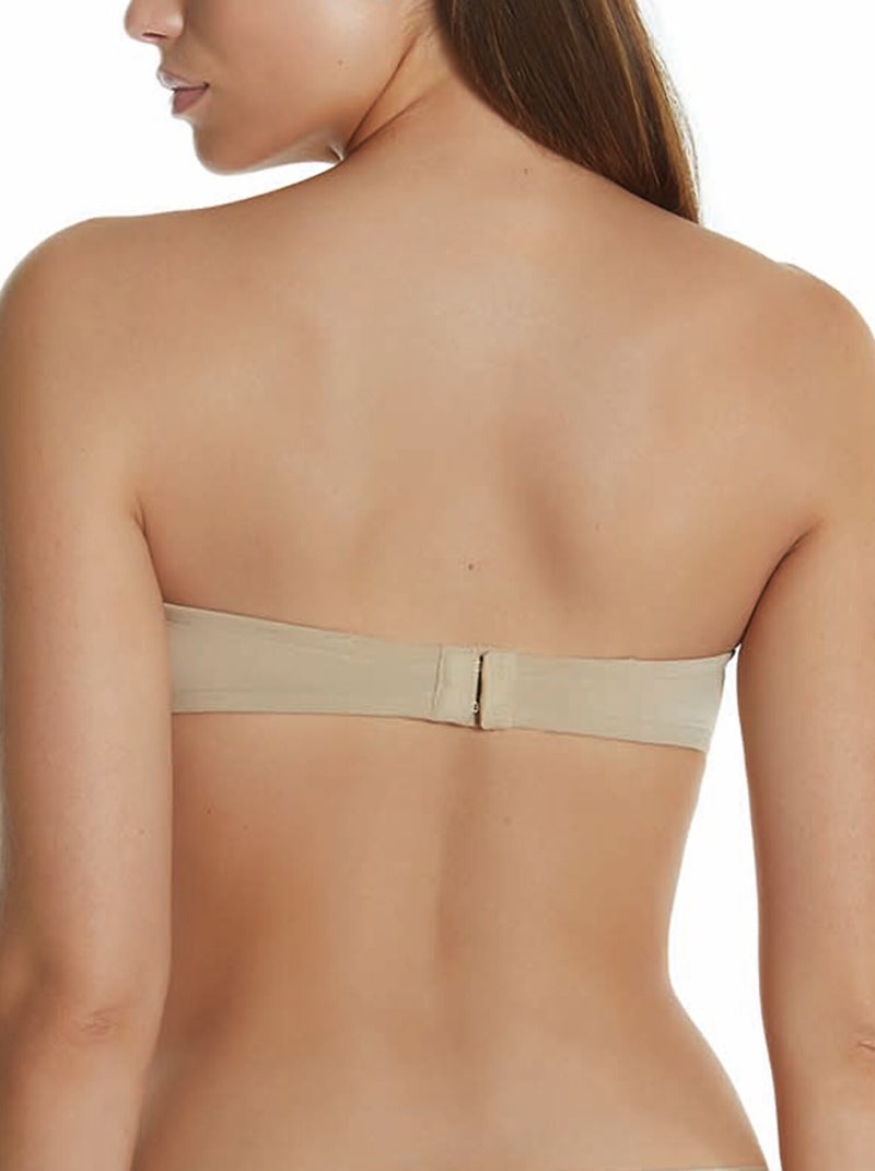 Soutien-gorge bandeau double push-up armature unique etna Beige - Kiabi