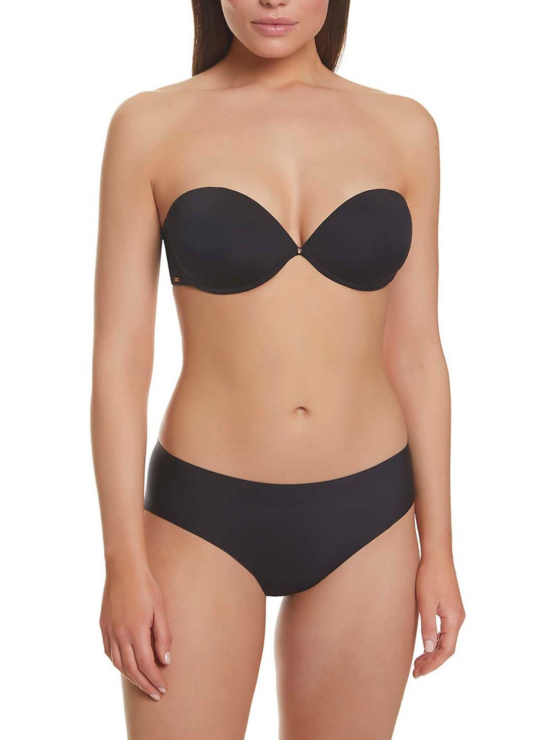 Soutien-gorge bandeau double push-up armature unique etna Noir - Kiabi