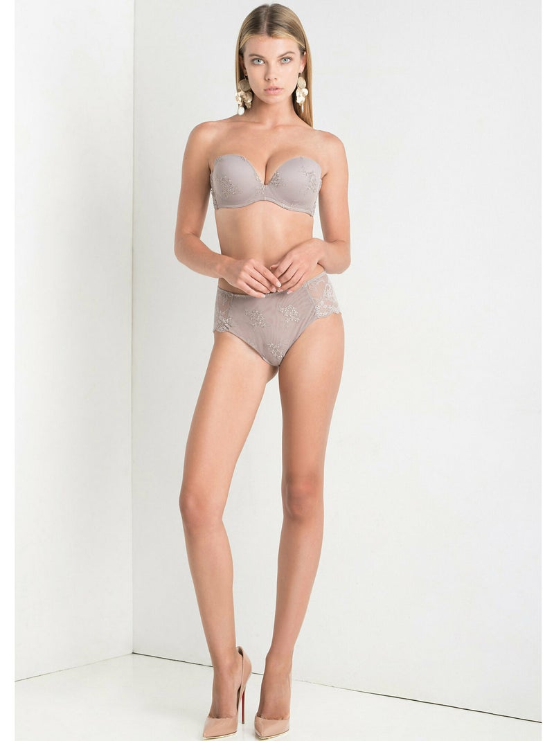 Soutien-gorge bandeau honeymoon vison Marron - Kiabi