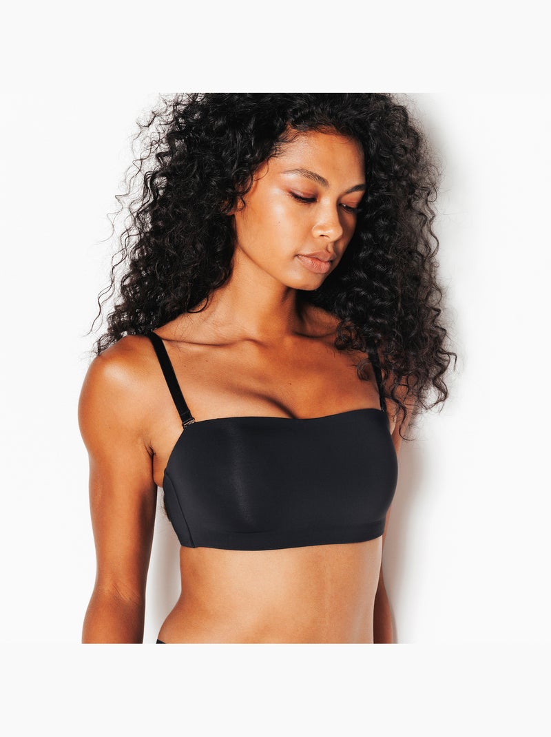 Soutien-gorge bandeau microfibre perfect - rougegorge lingerie Noir - Kiabi