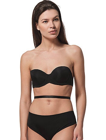 Soutien-gorge bandeau multi-positions secret noir