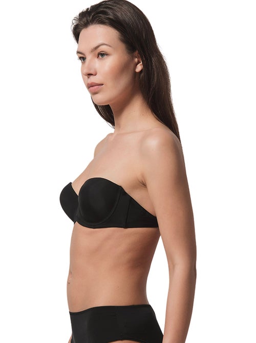 Soutien-gorge bandeau multi-positions secret noir - Kiabi Soutien-gorge bandeau multi-positions secret noir - Kiabi