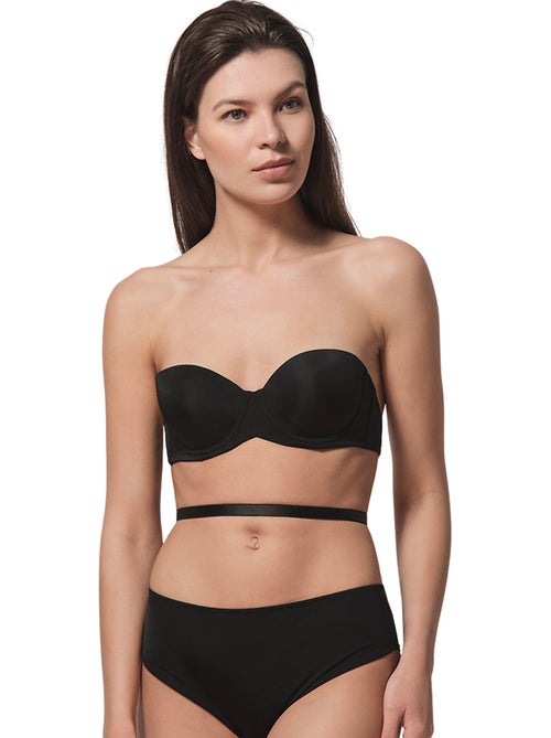 Soutien-gorge bandeau multi-positions secret noir - Kiabi Soutien-gorge bandeau multi-positions secret noir - Kiabi