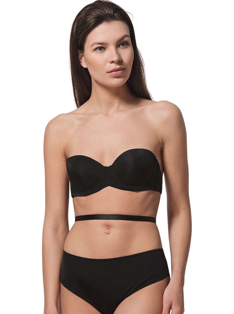 Soutien-gorge bandeau multi-positions secret noir Noir - Kiabi