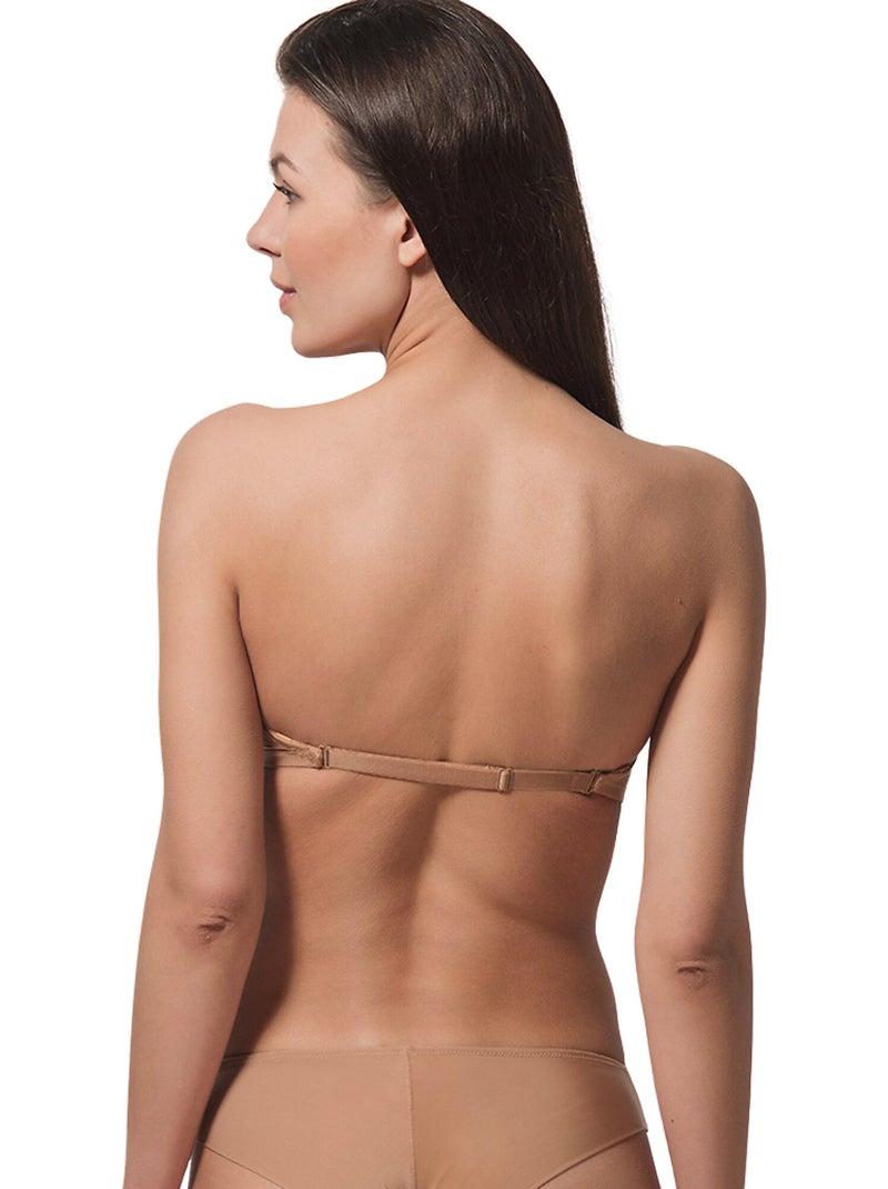 Soutien-gorge bandeau multi-positions secret peau Beige - Kiabi