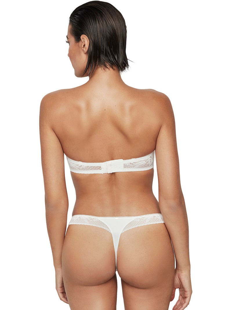 Soutien-gorge bandeau préformé malitzia mariage Ecru - Kiabi