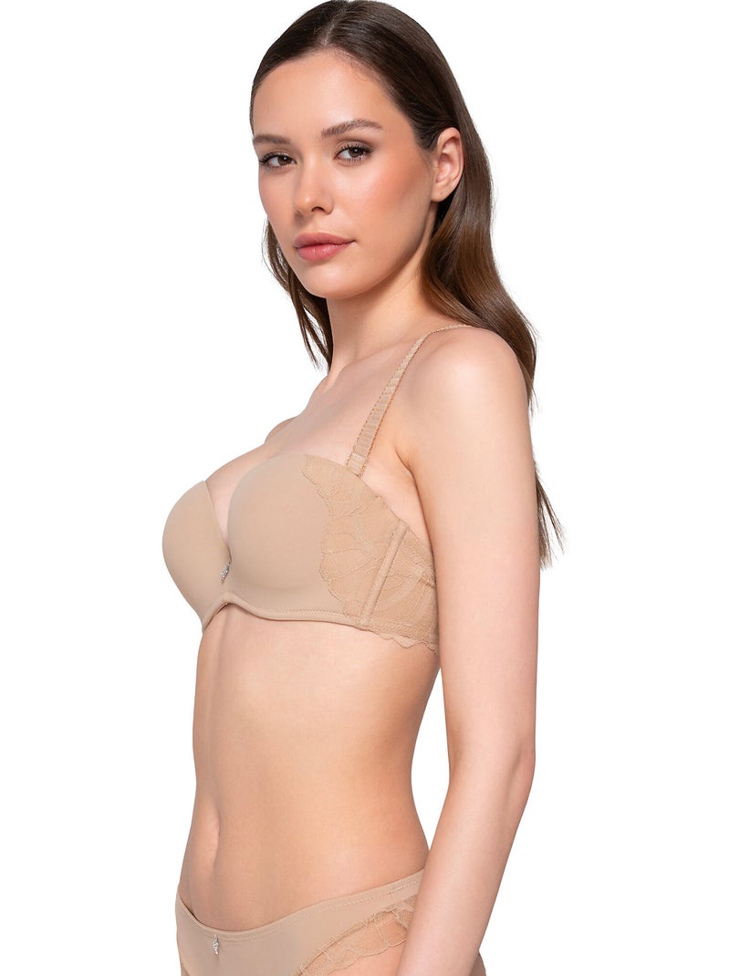 Soutien-gorge bandeau préformé melody Beige - Kiabi