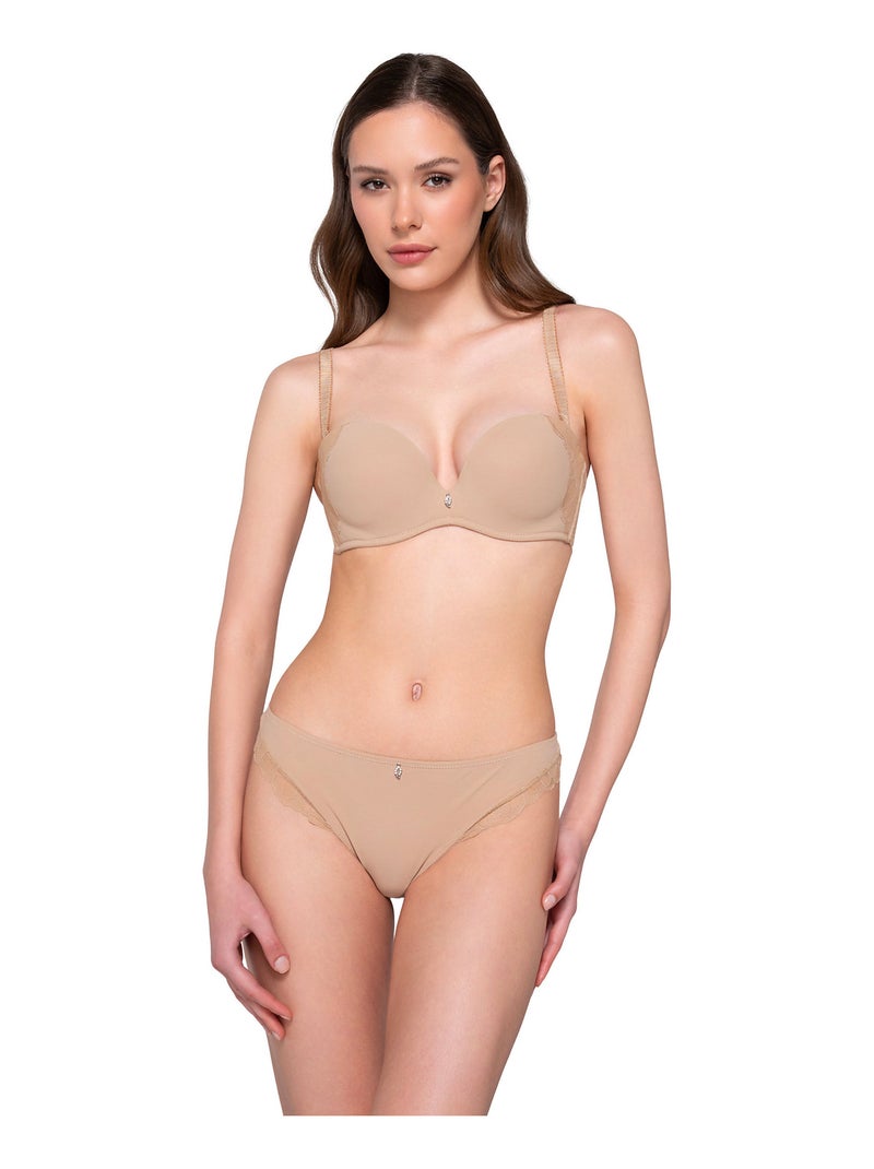 Soutien-gorge bandeau préformé melody Beige - Kiabi