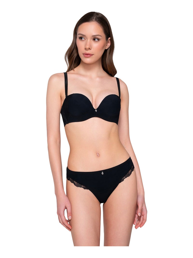 Soutien-gorge bandeau préformé melody Noir - Kiabi
