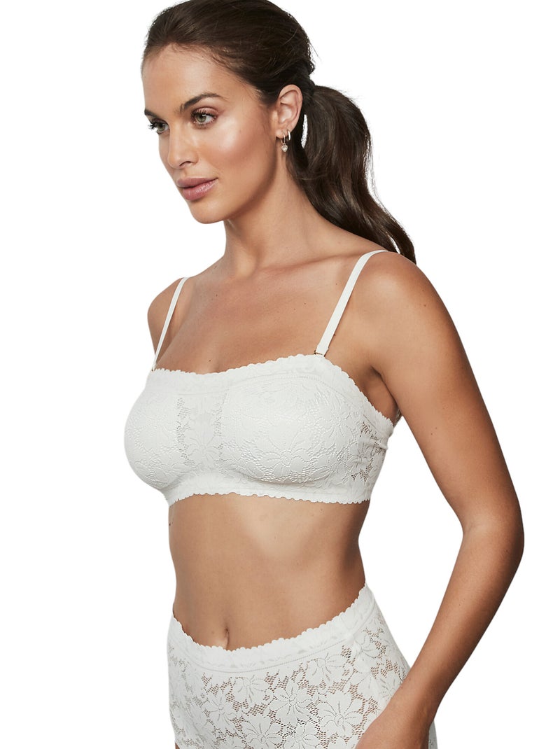 Soutien-gorge bandeau préformé one and lace mariage Ecru - Kiabi
