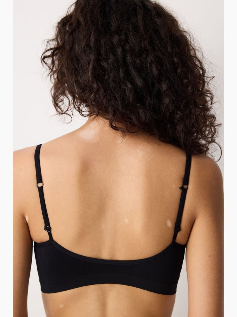 Soutien-gorge basique rembourré sans couture sans armatures penti Noir - Kiabi