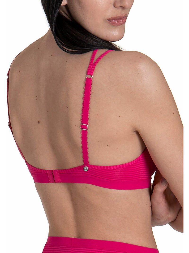 Soutien-gorge bralette sans armatures fantasy Magenta - Kiabi