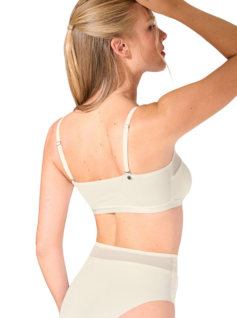 Soutien-gorge bralette sans armatures paris Ecru - Kiabi