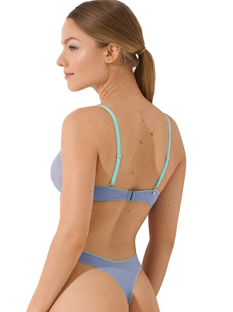 Soutien-gorge bralette sans armatures rainbow Bleu - Kiabi