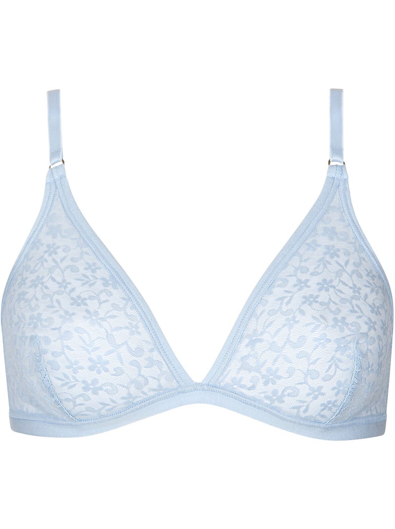 Soutien-gorge bralette triangle sans armatures smooth Bleu ciel - Kiabi