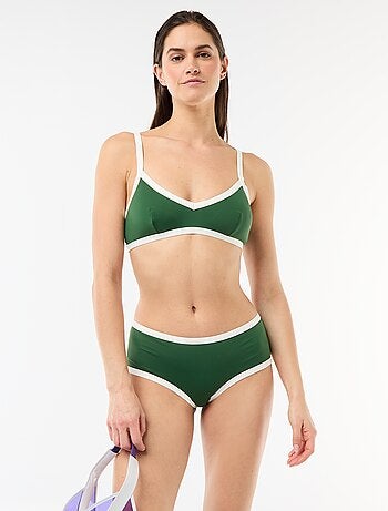 Soutien-gorge brassière de bain avec bords contrastés