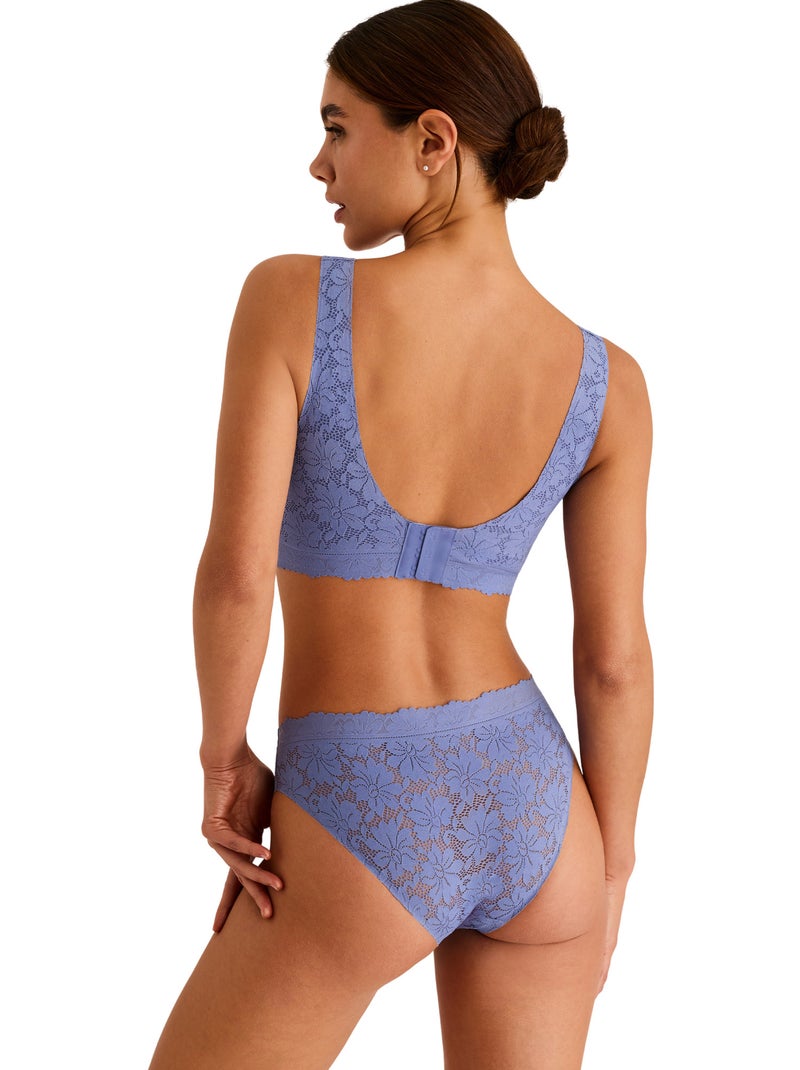 Soutien-gorge brassière sans armatures one and lace Bleu - Kiabi