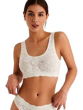 Soutien-gorge brassière sans armatures one and lace mariage
