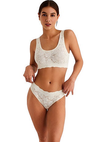 Soutien-gorge brassière sans armatures one and lace mariage