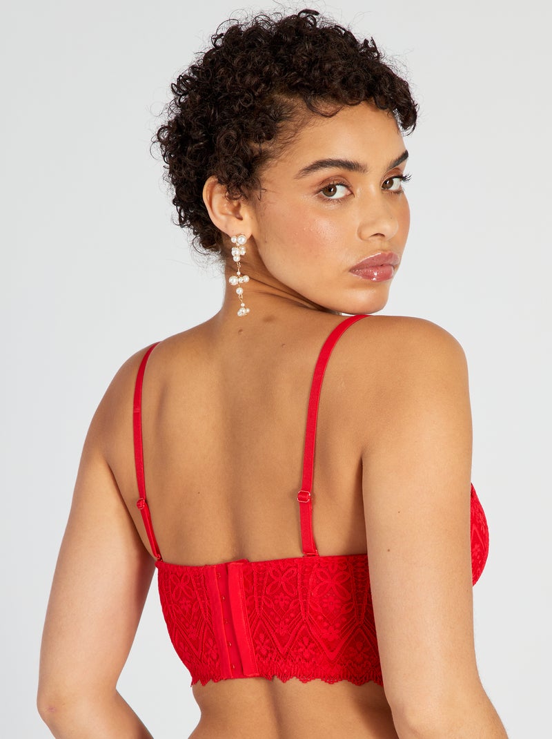 Bustier Dentelle Rouge - Taille 38 - Neuf Sans étiquette