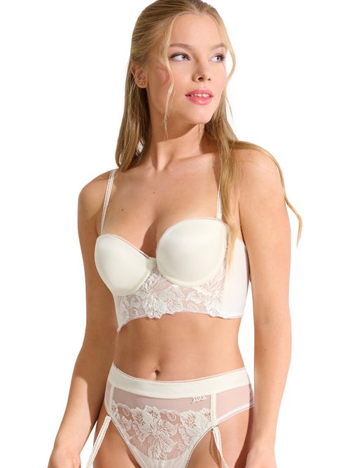 Soutien-gorge bustier balconnet préformé eminence mariage - Kiabi