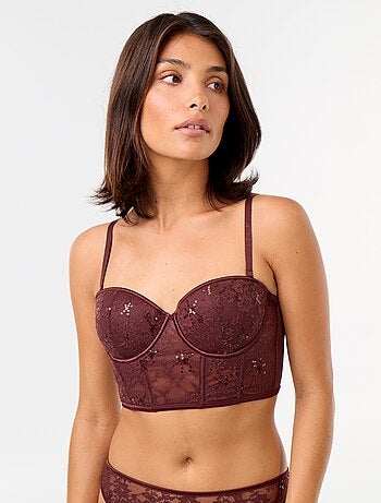 Soutien-gorge bustier en sequins