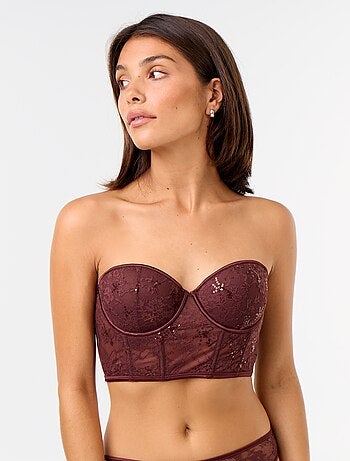 Soutien-gorge bustier en sequins