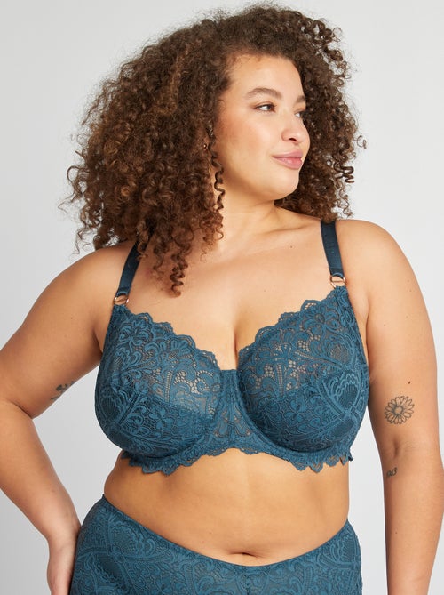 Soutien-gorge corbeille emboîtant en dentelle - Kiabi