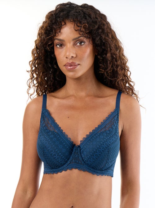 Soutien-gorge corbeille emboîtant en dentelle - Kiabi