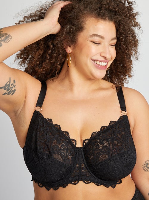 Soutien-gorge corbeille emboîtant en dentelle - Kiabi