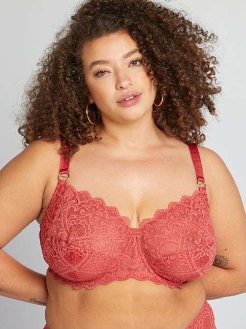 Soutien-gorge corbeille emboîtant en dentelle - Kiabi